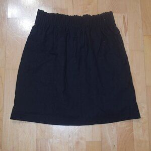 J. CREW Women's Sz 4 Solid Black Sidewalk Skirt - Wool Blend - EXCELLENT